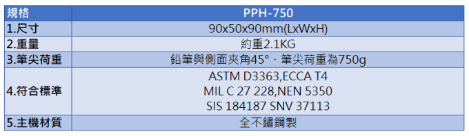Proyes 鉛筆硬度計 PPH-750